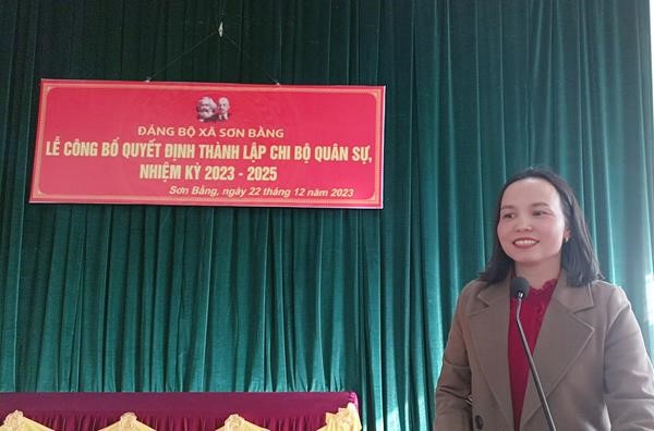 Xã Sơn Bằng thành lập chi bộ Quân sự